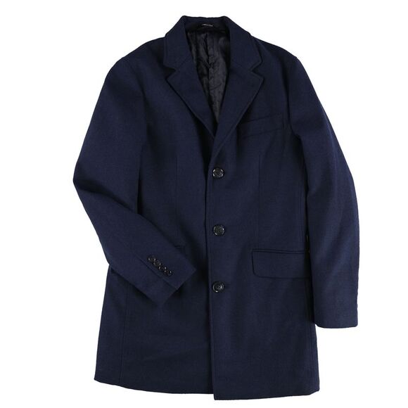 bar III Mens Slim Fit Overcoat Dress, Blue, NWT